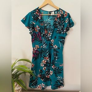 Japna Womans Blue Floral Dress size Large